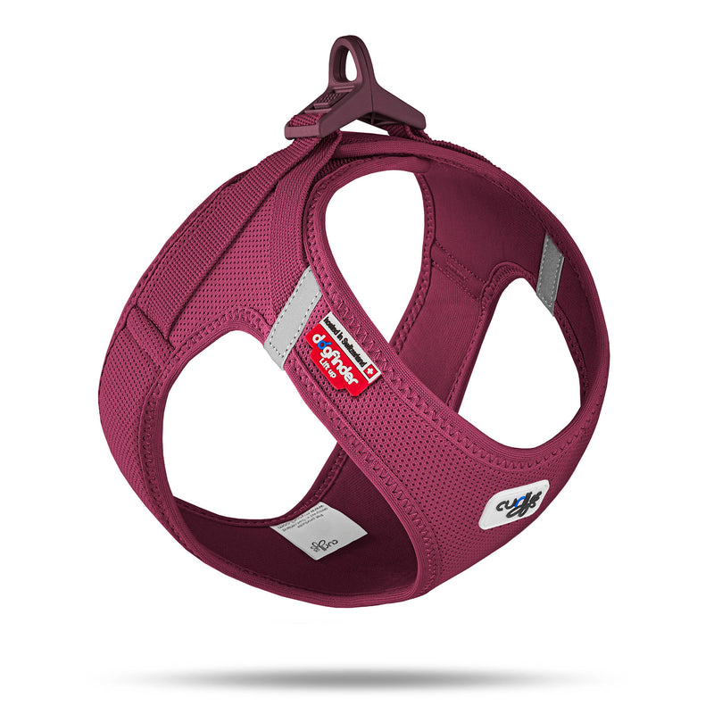 Curli Clasp Air Mesh Dog Harness Medium Ruby