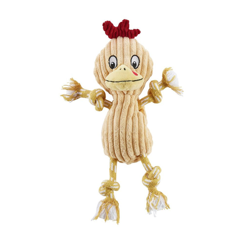 Outward Hound Ranch Roperz Chicken Dog Toy Yellow Small