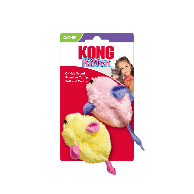 KONG Kitten Mice 2pk Assorted Cat Toy