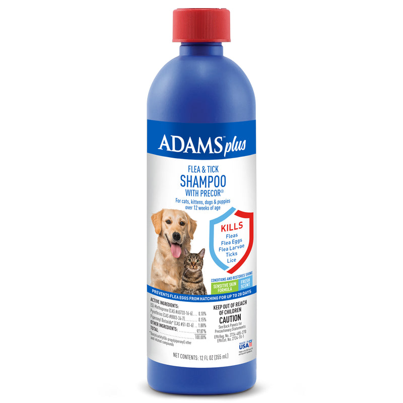 Adams Plus Flea & Tick Shampoo with Precor 12 fluid ounces