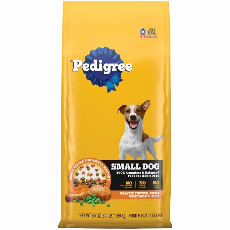 PEDIGREE Small Dog Complete Nutrition Small Breed Adult Dry Dog Food Roasted Chicken, Rice & Vegetable Flavor Dog Kibble