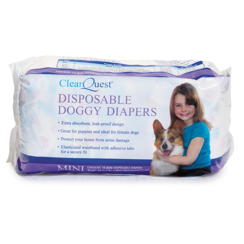 Clear Quest Disposable Doggy Diapers Mini