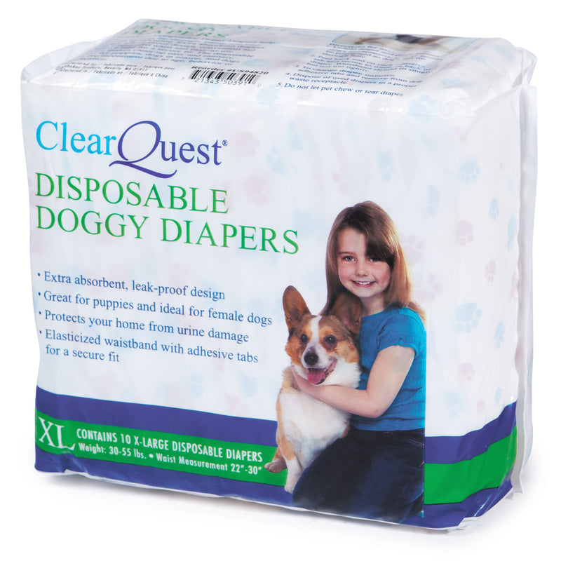 Clear Quest Disposable Doggy Diapers XL