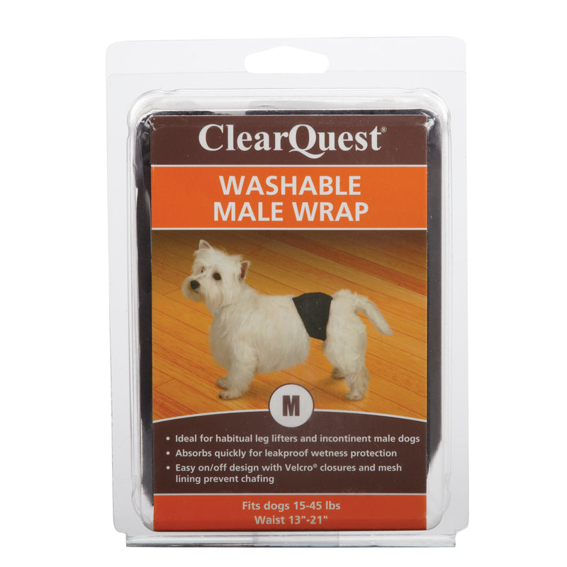 Clear Quest Washable Male Wrap Medium Black