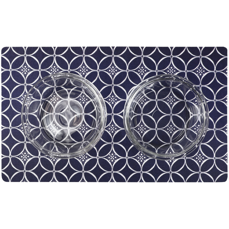 Drymate Pet Placemat, Indigo/Navy/White