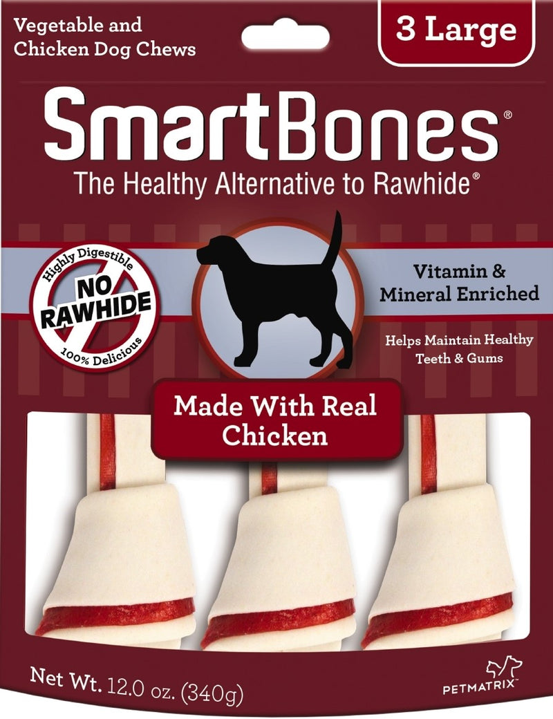 SmartBones Large Chicken Chew Bones Dog Treats