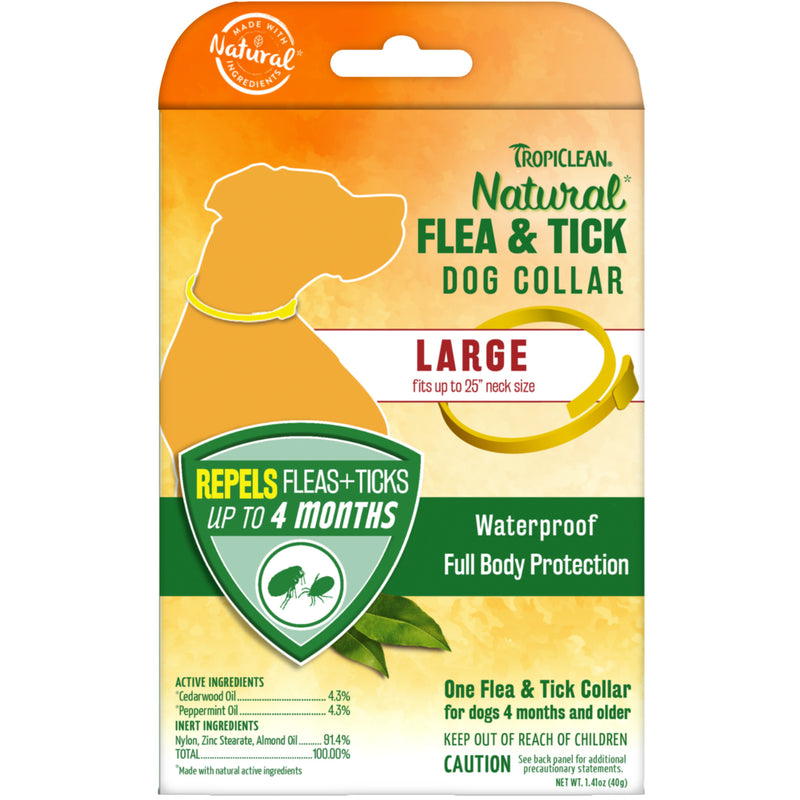 TropiClean Natural* Flea & Tick Repellent Collar for Large Dogs