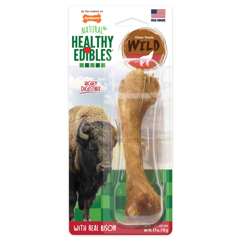 Nylabone Healthy Edibles All-Natural Long Lasting Bacon Flavor Chew Treats 1 Count X-Large/Souper