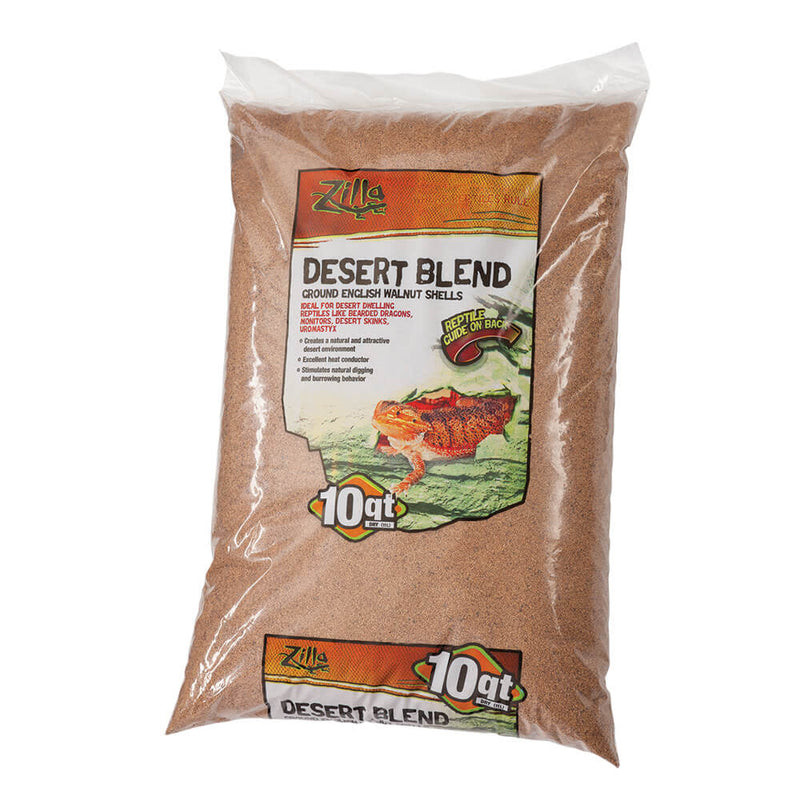 Zilla Desert Blend Ground English Walnut Shells Substrate 10 Quarts