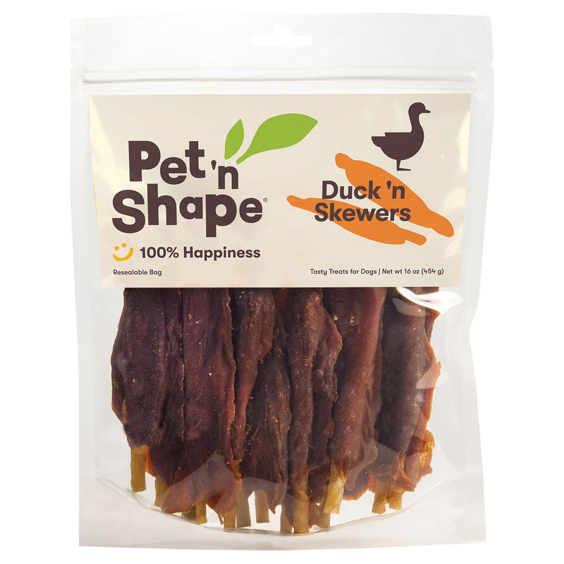 Pet 'n Shape Duck Skewers Dog Treat 16oz