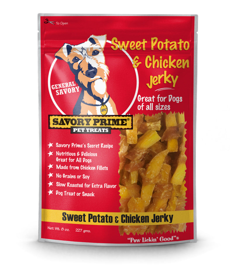 Savory Prime Chicken and Sweet Potato Jerky Treat 8oz