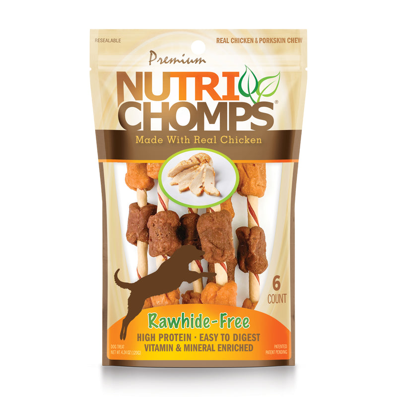 NutriChomps 5-inch Chicken Kabobs, 6 count Dog Chews