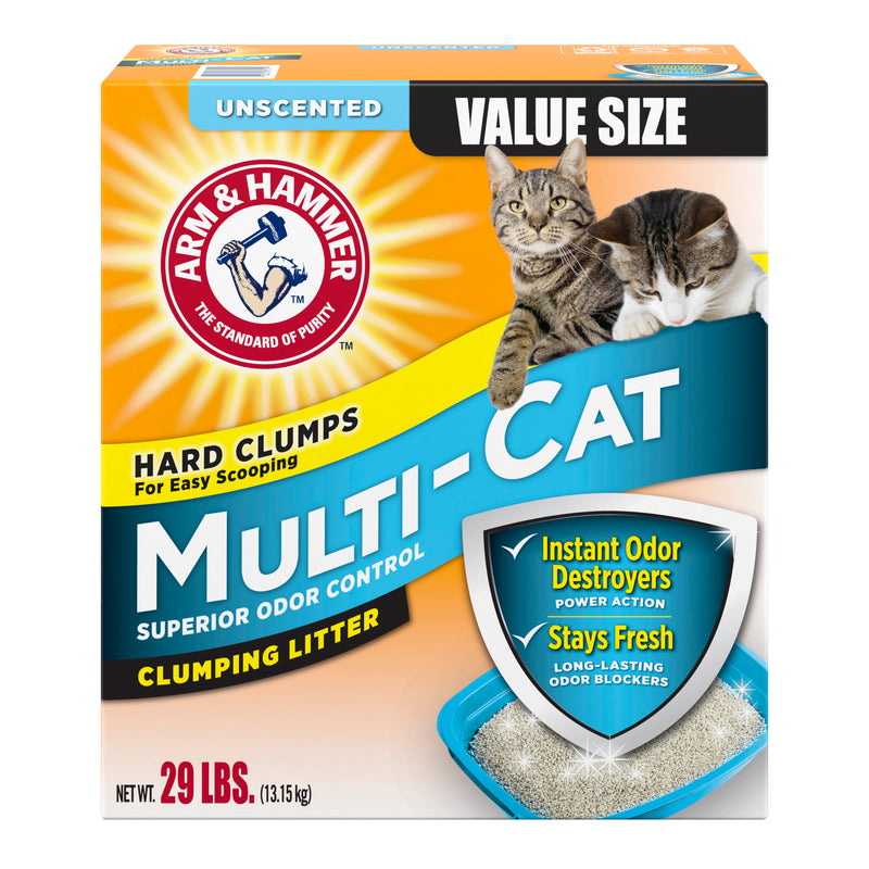 ARM & HAMMER Multi-Cat Clumping Litter Unscented, 29lb