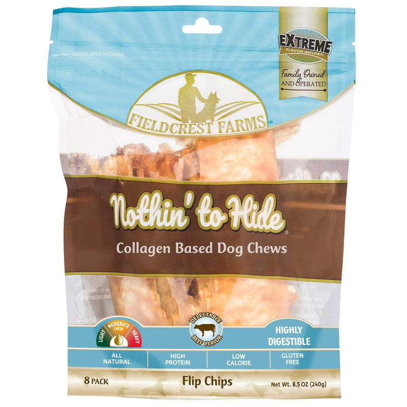 Nothin' to Hide Flip Chips 8pk Bag - Beef Flavor