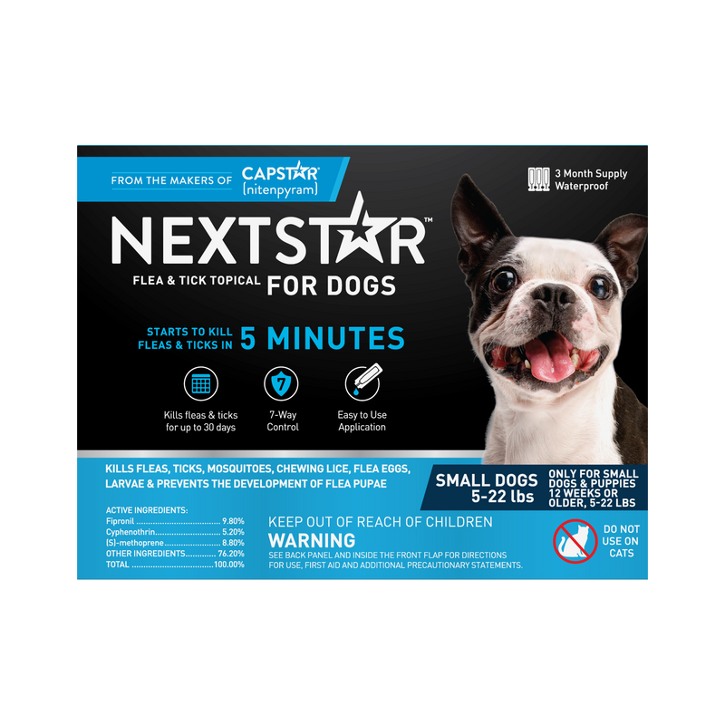 Nextstar Flea & Tick Topical Dog 5-22LB 3CT