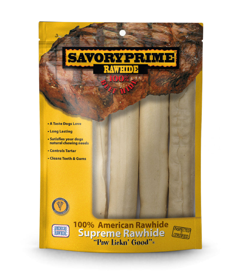 Savory Prime 10” Supreme Retriever Roll White for Dogs - 4 pk