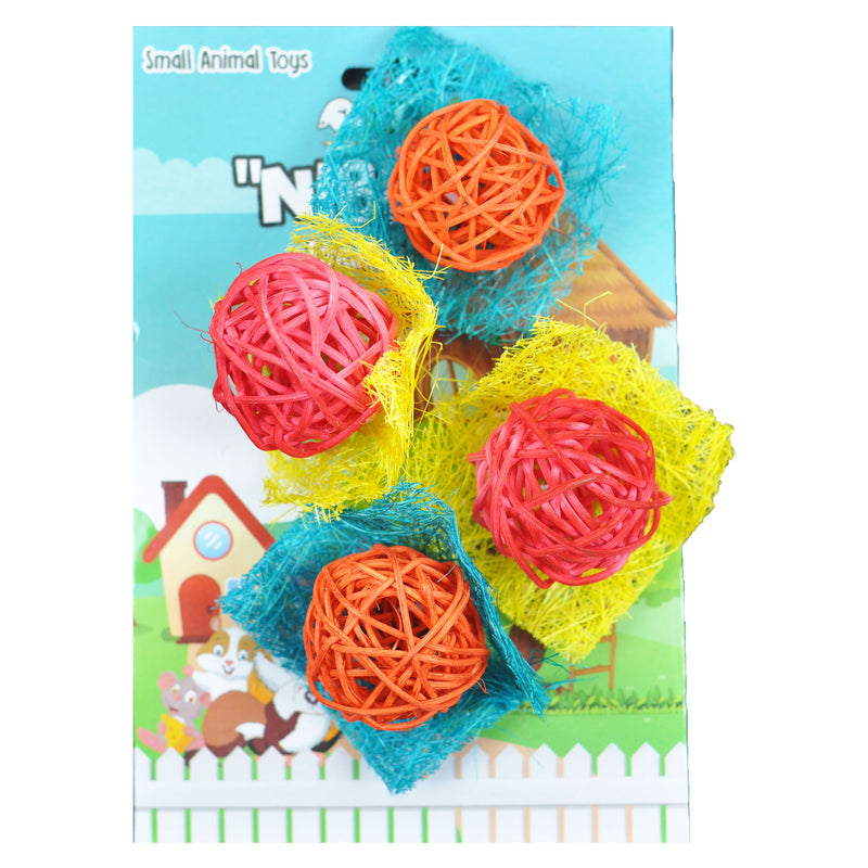 A&E Nibbles Loofah Bon Bons Small Animal Toy