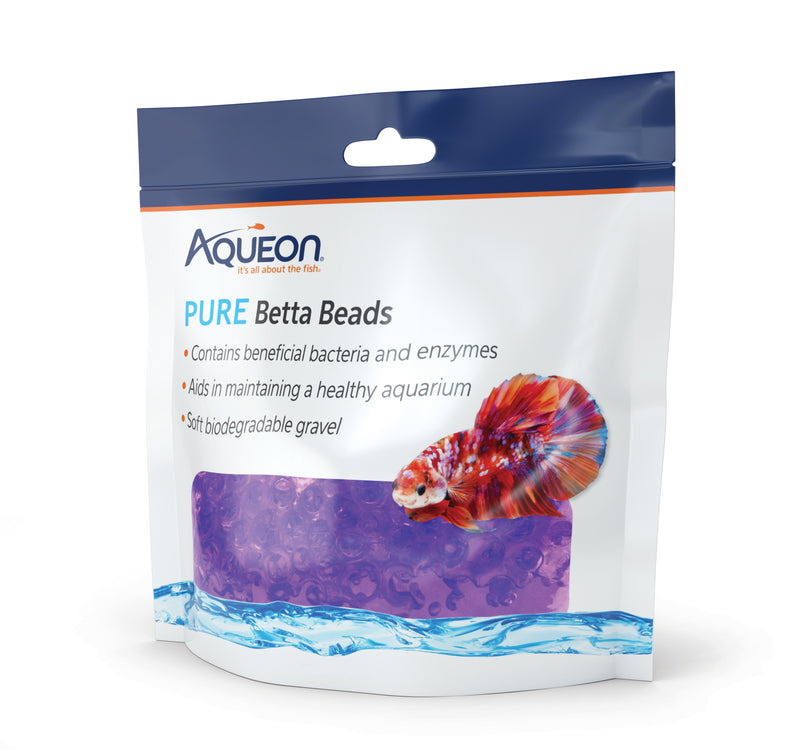 Aqueon Betta Beads Purple, One Pouch