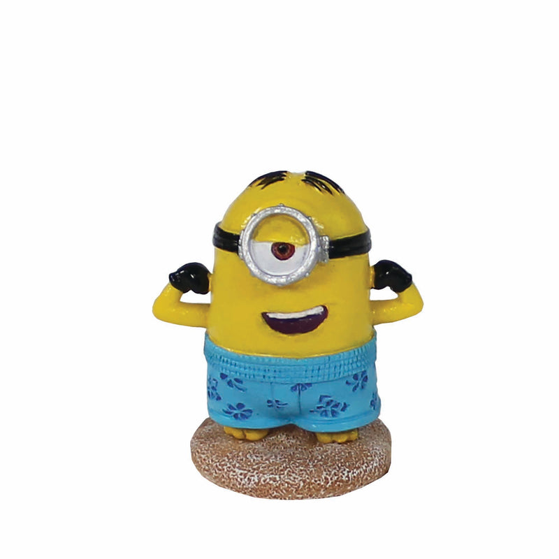 Penn-Plax Minions Officially Licensed Fish Tank and Aquarium Ornament – Beach Buddy Stuart - Small