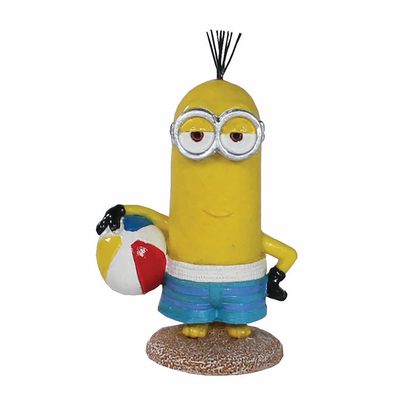 Penn-Plax Minions Officially Licensed Fish Tank and Aquarium Ornament – Beach Buddy Kevin - Small