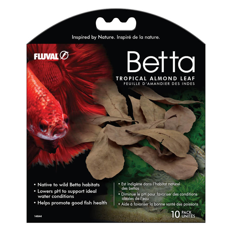 Fluval Betta Tropical Almond Leaves, 10-pack