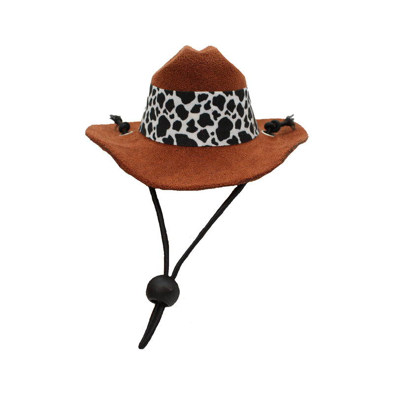 Suede Cowboy Hat Pet Halloween Costume