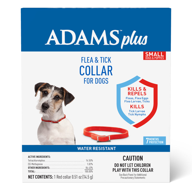 Adams Plus Flea & Tick Collar for Dogs, Small