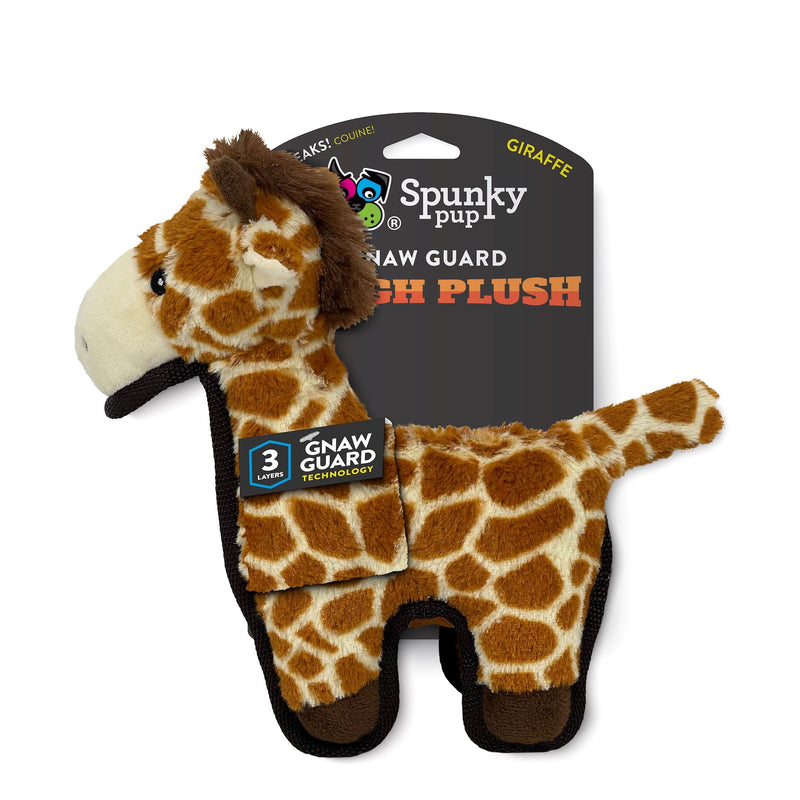 Spunky Pup Tough Plush Giraffe Dog Toy