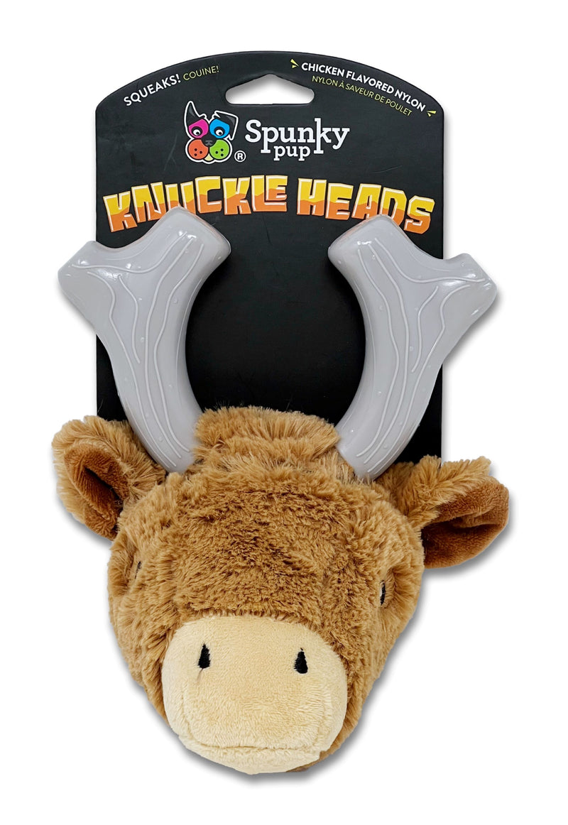 Spunky Pup Knucklehead Combo Plush - Dog Chew Toy, Deer