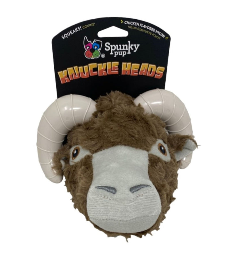 Spunky Pup Knucklehead Combo Plush - Dog Chew Toy, Ram