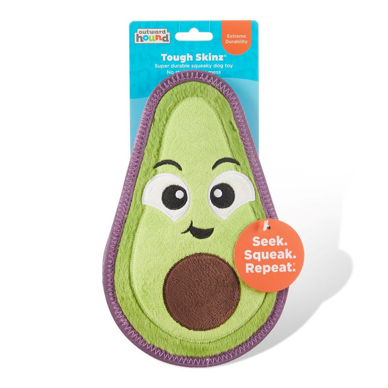 Outward Hound Tough Skinz Avocado Dog Toy Green Med