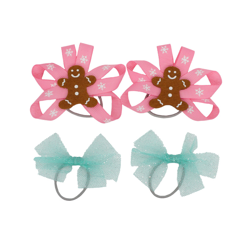 CELEBRATIONS Gingerbread Holiday Dog Hair Bows