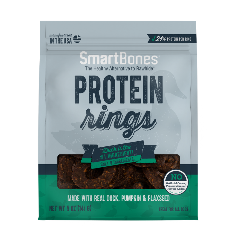 SmartBones Protein Rings Duck, Flax Seed & Pumpkin 5oz