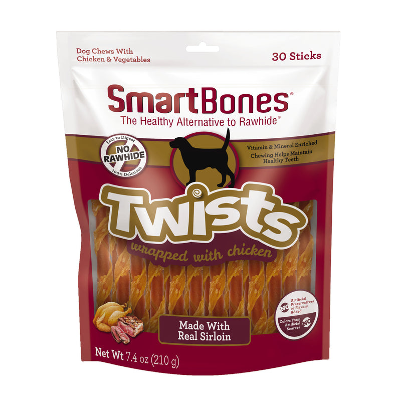 SmartBones Sirloin Wrapped Chicken Twist Dog Treats