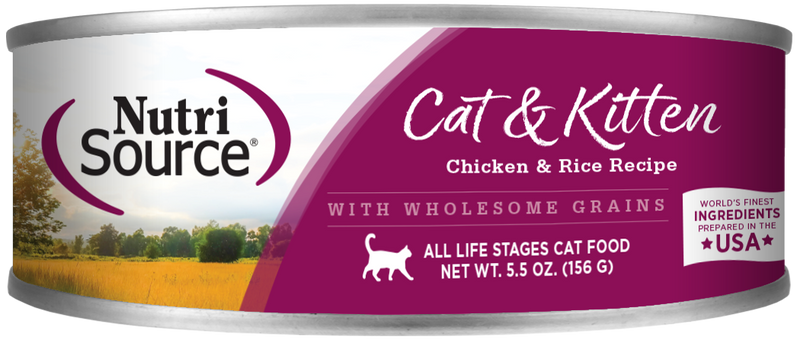 NutriSource Cat & Kitten Chicken & Rice Canned Cat Food