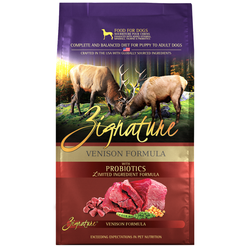 Zignature Venison Formula Dry Dog Food, 4lb