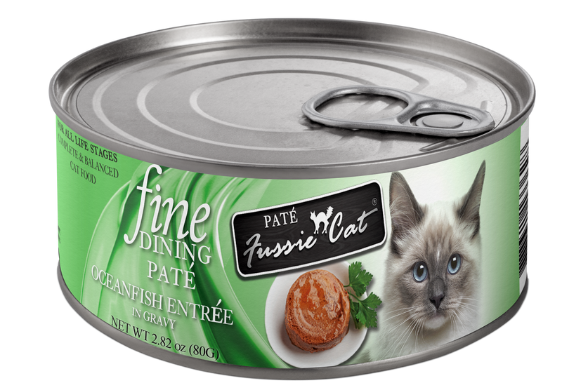 Fussie Cat Fine Dining Pate Oceanfish Entree Wet Cat Food, 2.82oz