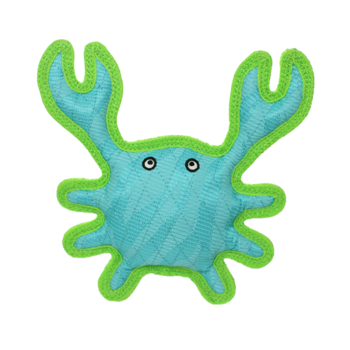 DuraForce Crab Tiger Blue - Green Dog Toy