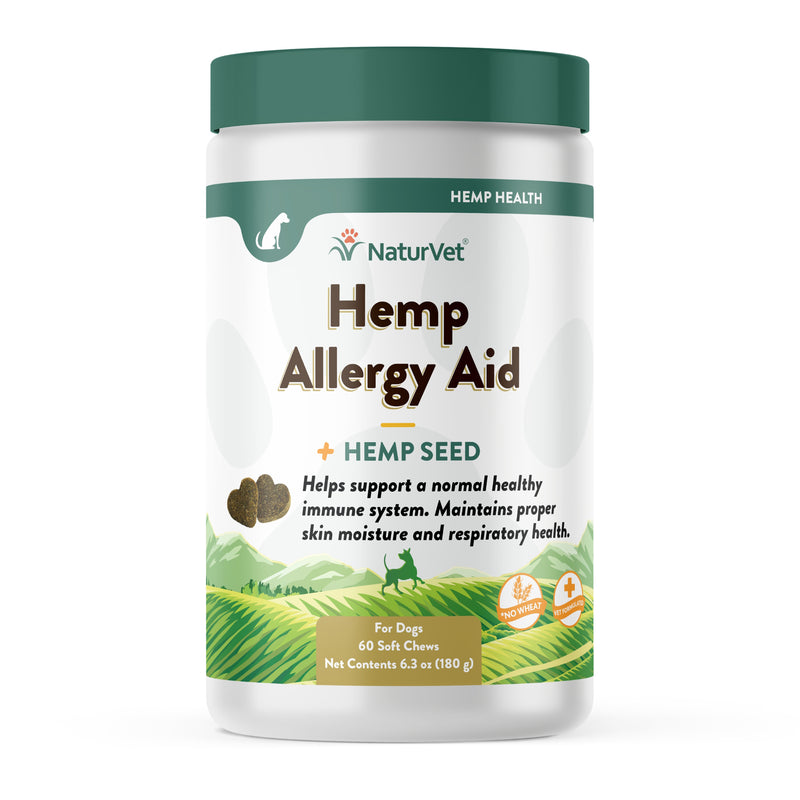 NaturVet Hemp Allergy Aid Plus Hemp Seed Supplement for Dogs