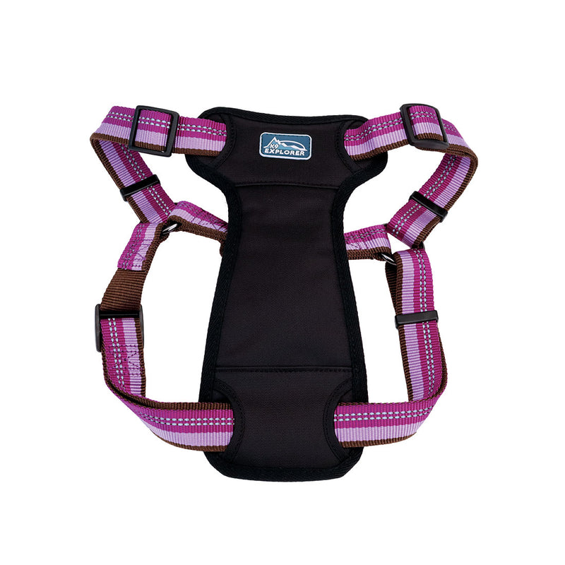 K9 Explorer® Reflective Adjustable Padded Dog Harness, Orchid, Large - 1" x 26"-38"