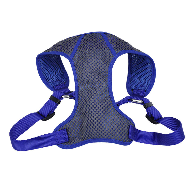 Comfort Soft® Sport Wrap Adjustable Dog Harness, Grey with Blue, Small - 5/8" x 19"-23"