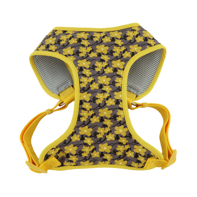 Ribbon Designer Wrap Adjustable Dog Harness, Yellow Buttercup, Medium - 3/4" x 22"-28"