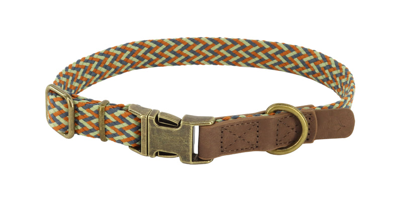 MuttNation Fueled by Miranda Lambert Woven Dog Collar Sage Weave 1 X 18-26