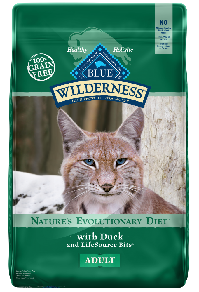 Blue Buffalo Wilderness High-Protein Grain-Free Adult Duck Recipe Dry Cat Food