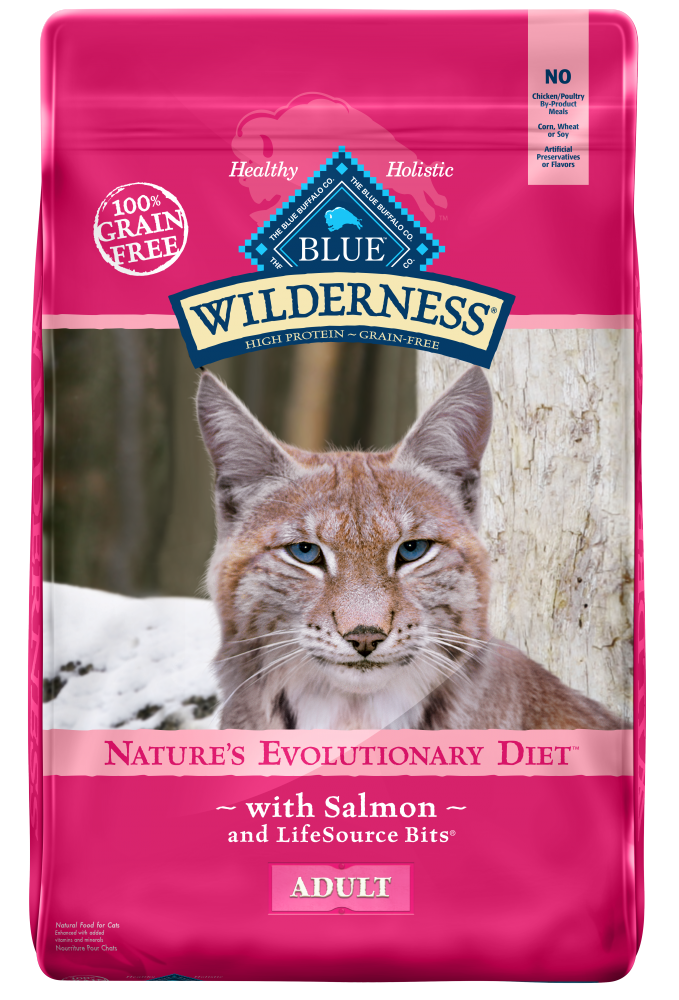 Blue Buffalo Wilderness High-Protein Grain-Free Adult Salmon Recipe Dry Cat Food