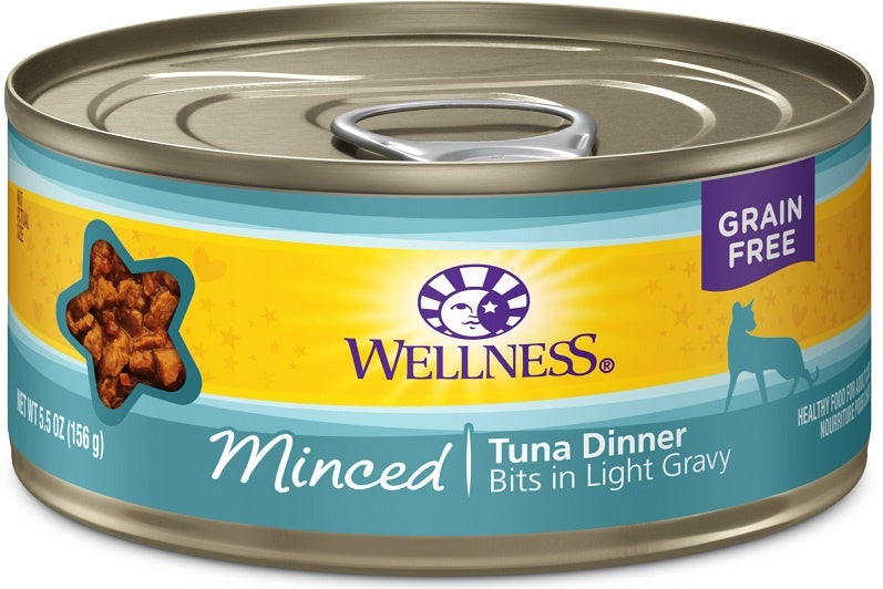 Wellness Grain Free Natural Minced Tuna Dinner Canned Cat Food