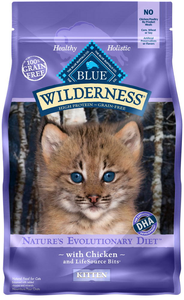 Blue Buffalo Wilderness Kitten High-Protein Grain-Free Chicken Recipe Dry Cat Food