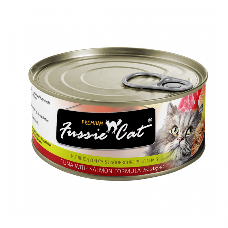 Fussie Cat Premium Tuna with Salmon Formula in Aspic Canned Food