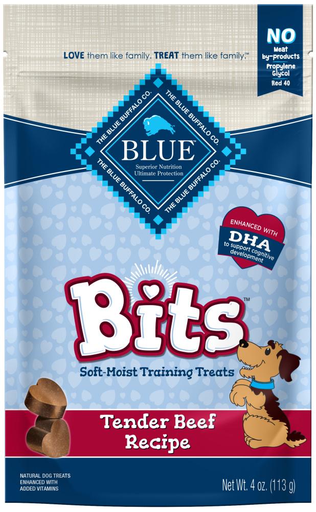 Blue Buffalo Bits Tender Beef Natural Soft Moist Training Dog Treats