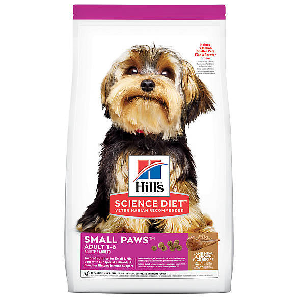 Hill's Science Diet Adult Small Paws Lamb Meal & Brown Rice Recipe Dry Dog Food